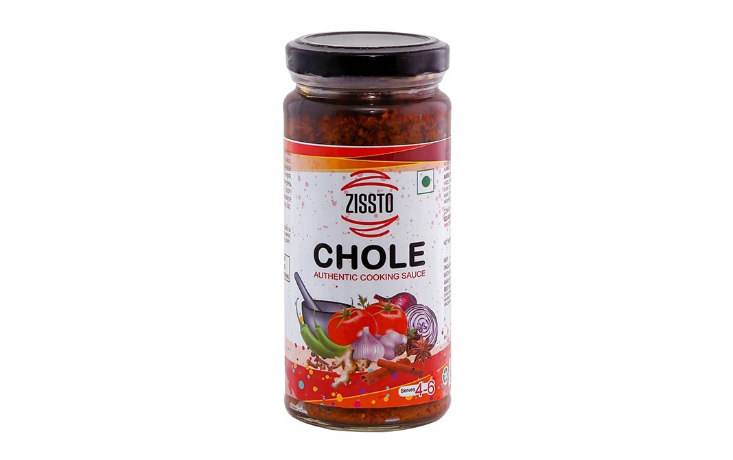Zissto Chole Authentic Cooking Sauce   Glass Jar  250 grams
